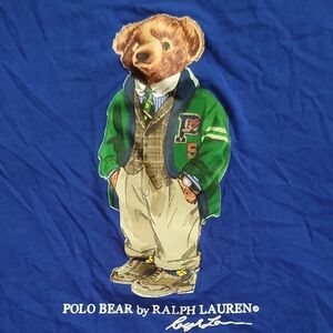 Ralph Lauren Blue Polo Bear Short Sleeve Tee